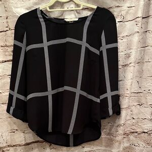 41 Hawthorn Black and White Checkered Blouse